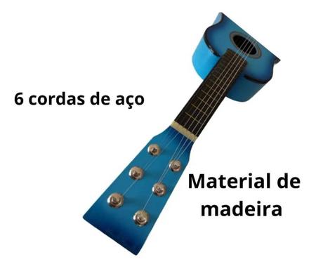 Imagem de Mini Violão Infantil  Corda Em Aço Acústico  (Azul)