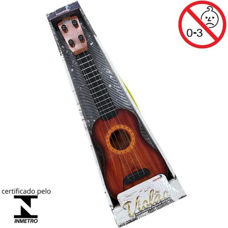 Imagem de Mini Violão Ukulele  de Brinquedo Musical Infantil Violãozinho Cores Sortidas TAMANHO 46X15X5CM