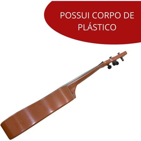 Imagem de Mini Violão Ukulele  de Brinquedo Musical Infantil Violãozinho Cores Sortidas TAMANHO 46X15X5CM