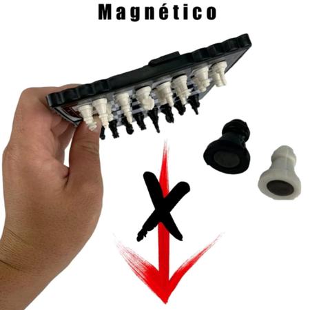 Imagem de Mini Xadrez Magnético Tabuleiro de Bolso Portátil Viagens Jogo De Estratégia 