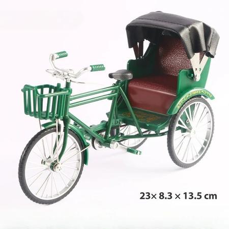 Imagem de Miniatura Bicicleta Metal 1:12 Modelo Triciclo Retrô Coleção
