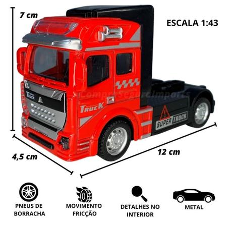 Caminhão Carreta de Brinquedo Miniatura Metal 30cm Coleção - Europio -  Caminhões, Motos e Ônibus de Brinquedo - Magazine Luiza