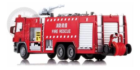 Brinquedos de água fogo motor caminhão liga diecast 1:50 modelo