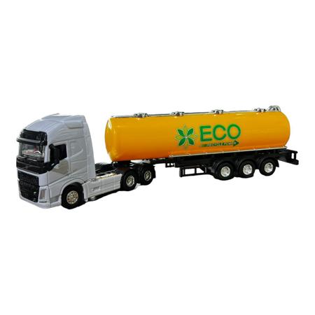 Miniatura Caminhão Articulado Volvo Hauler A60H 1:64 - Amarelo