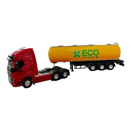 Caminhão Volvo Container Welly 1:64 Vermelho no Shoptime