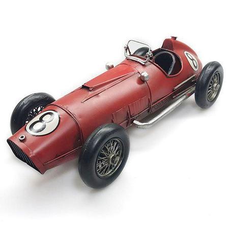 Miniatura Carro de Corrida Antigo Ferrari F1 - Vermelho 08 em metal