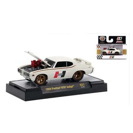 Imagem de Miniatura Carro Pontiac Gto Judge 1969 Branco 1/64 M2 Machines