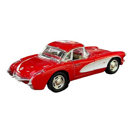 Imagem de Miniatura Chevrolet Corvette 1957 Vermelho Metal 1:34