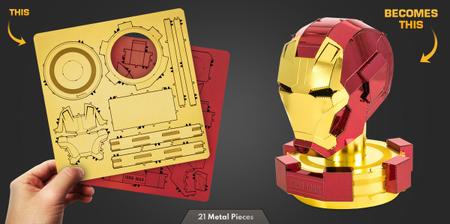 Imagem de Miniatura De Montar Metal Earth Marvel Aveng Iron Man Helmet