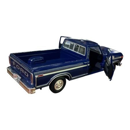 Imagem de Miniatura Ford F150 Custom 1979 Azul Metal Motormax 1:24