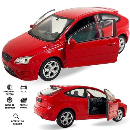 Imagem de Miniatura Ford Focus Carro Abre Porta Coleção Carrinho Metal