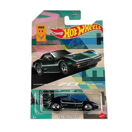 Imagem de Miniatura Hotwheels - 69 Corvette Verde - HLH52 - 2021 - GRT01