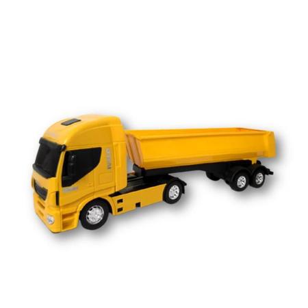 Brinquedo Caminhão Basculante Hi Way Iveco Amarelo