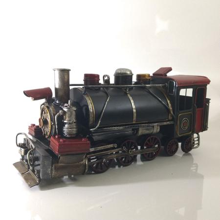 Trem Em Resina Decoração Locomotiva Miniatura Maria Fumaça