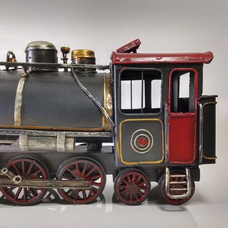 Trem Em Resina Decoração Locomotiva Miniatura Maria Fumaça