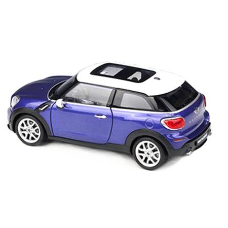 Miniatura Mini Cooper S PacemanAzul Welly 1 24 Carrinhos e Cia