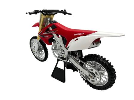 Moto de Ferro Trilha Miniatura Honda CRF 450R 1:6 na Caixa New-Ray