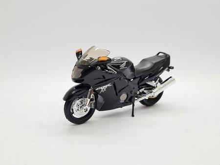 Miniatura Moto Corrida Honda CBR 1100XX Preta Metal Top Nova