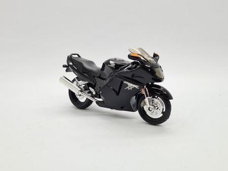 Miniatura Moto Corrida Honda CBR 1100XX Preta Metal Top Nova