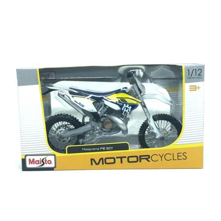 Moto de Ferro Trilha Miniatura Husqvarna FE 501 1:12 na Caixa Maisto -  Miniaturas de Motos - Magazine Luiza