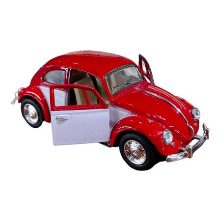 Imagem de Miniatura Volkswagen Fusca 1967 Vermelho e Branco 1:32
