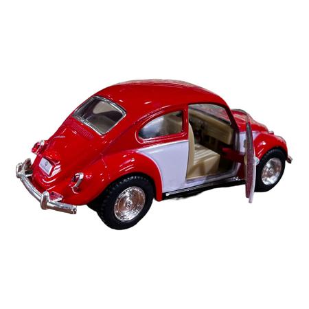 Imagem de Miniatura Volkswagen Fusca 1967 Vermelho e Branco 1:32