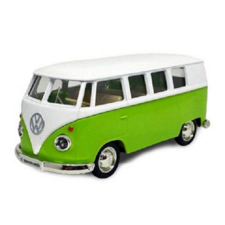  Volkswagen T1 Transporter Miniatura con Sonidos y Luces (verde y blanco) /