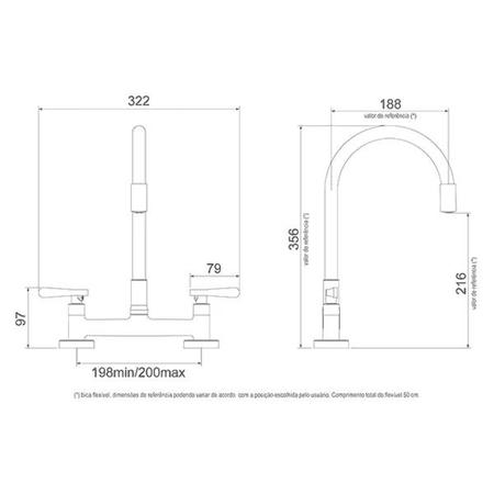 Imagem de Misturador Lorenzetti Mesa Flex - Ref. 1256 B27  7021146