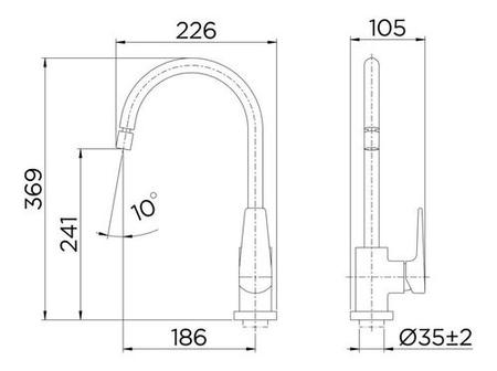 Imagem de Misturador Monocomando Para Cozinha De Mesa Lift Chrome