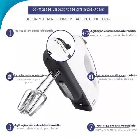 Imagem de Mixer Elétrico Multifuncional Para Massa Entrega Rápida