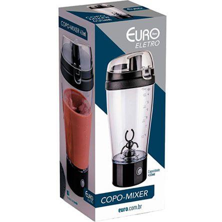 Imagem de Mixer Euro Home A Pilha Com Copo 450Ml Preto