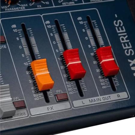 Imagem de Mixer Mesa de Som 8 Canais com USB Lexsen LMX8USB