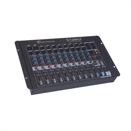 Imagem de Mixer mesa som ll audio linha starmix 10 canais s1002d 18w