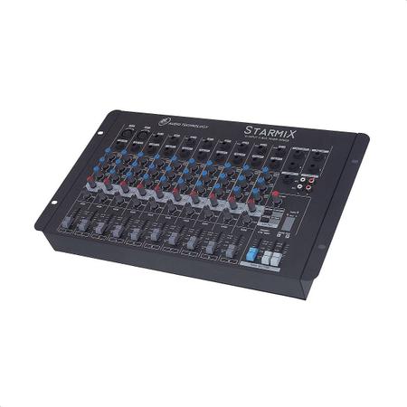 Imagem de Mixer mesa som ll audio linha starmix 10 canais s1002d 18w