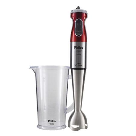 Imagem de Mixer Philco PMX750VI Inox Red 750W Aço Escovado  Vermelho