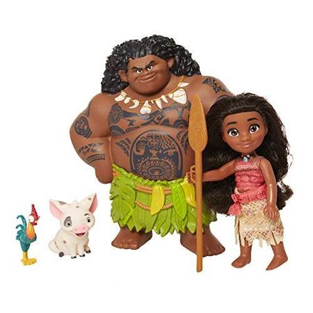 Imagem de Moana Disney Doll com Maui Demigod Doll Figure, 4 Piece Little Petite Story Telling Gift Set for Girls Ages 3 and Up