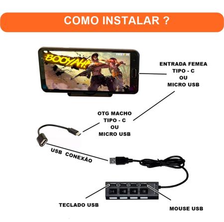 Kit Mobilador Completo Jogar Free Fire P/ Celular Led Rgb