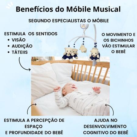 Imagem de Móbile Berço Bebê Musical E Giratório Bichos Da Floresta