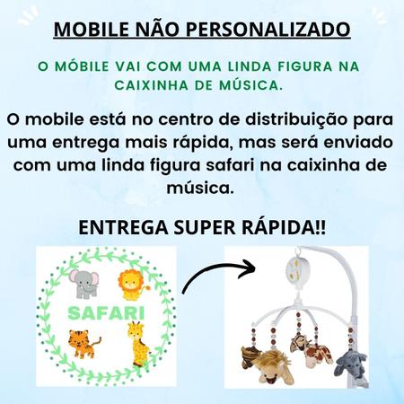 Imagem de Móbile Berço Bebê Musical E Giratório Bichos Da Floresta