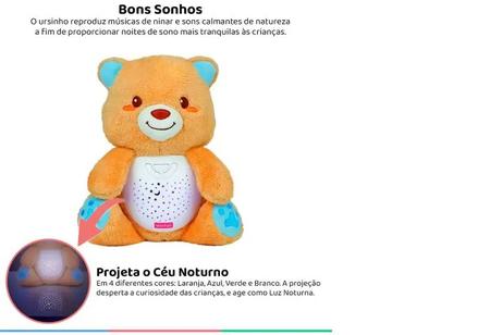 Bicho Pelucia c/ Projetor Estrelas Musical – RNM STORE