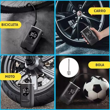 Imagem de Mobilidade e Eficiência: Bomba Portátil para Encher Pneus de Carro, Bike e Moto