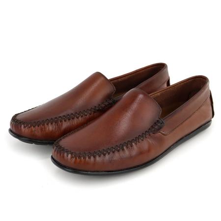 Mocassim Casual Masculino Couro Legitimo Granado - 608 - Conhaque Imagem de Mocassim Casual Masculino Couro Legitimo Granado - 608 - Conhaque