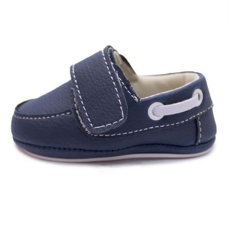 Imagem de Mocassim Drive Infantil Casual Baby Bebê Confort Azul Branco