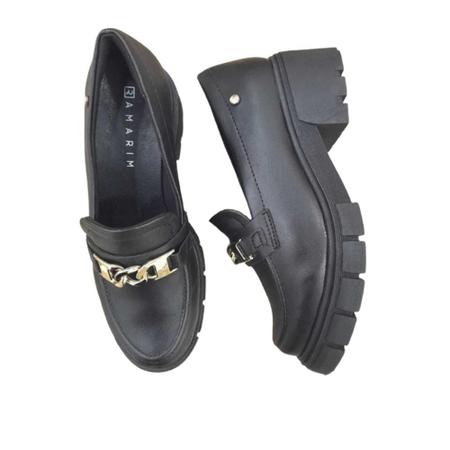 Mocassim Ramarim Preto Corrente 23-12103 Imagem de Mocassim Ramarim Preto Corrente 23-12103