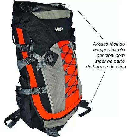 Imagem de Mochila 60L Impermeável Viagem Camping Esporte 6103 Laranja