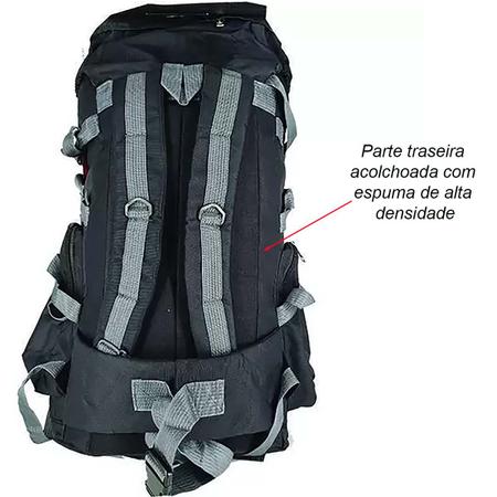 Imagem de Mochila 60L Impermeável Viagem Camping Esporte 6103 Laranja