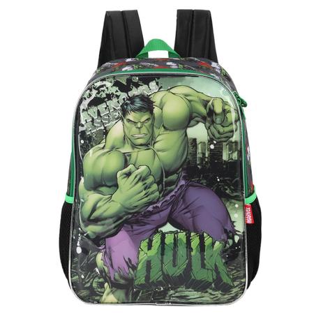 Imagem de Mochila Alças Infantil Vingadores Hulk Marvel Verde