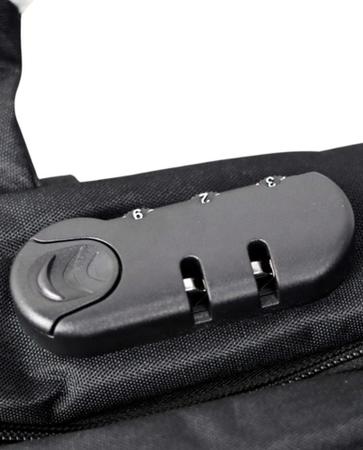 Imagem de Mochila anti furto com cadeado USB e fone de ouvido alça metal reforçada