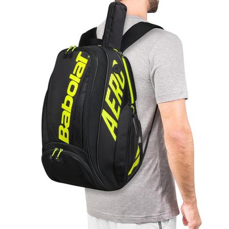 Mochila Babolat Pure Aero Preta e Amarela Mochilas Magazine Luiza