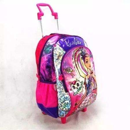 Imagem de Mochila Barbie Aventura Nas Estrelas Rodinhas G 2017 Roxa